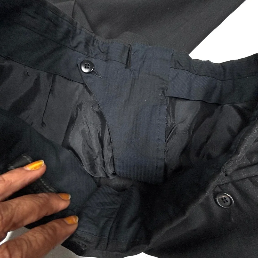 Prada Black Dress Trouser Pants Mens 54R 31X27‎ Luxury Business Formal Italy GUC